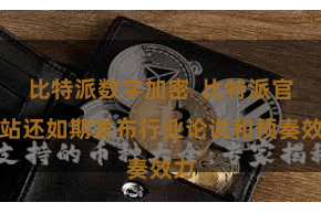 比特派数字加密 比特派官方站还如期发布行业论说和预奏效力